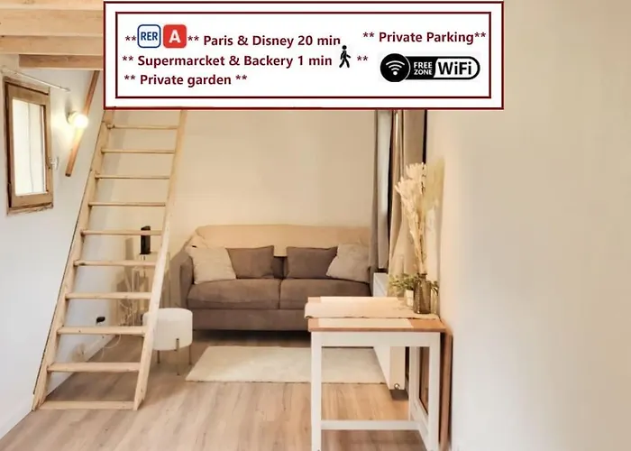 Le Petit Noisy Entre Paris Et Disney, Proche Centrex Avec Jardin Privatif Et Parking